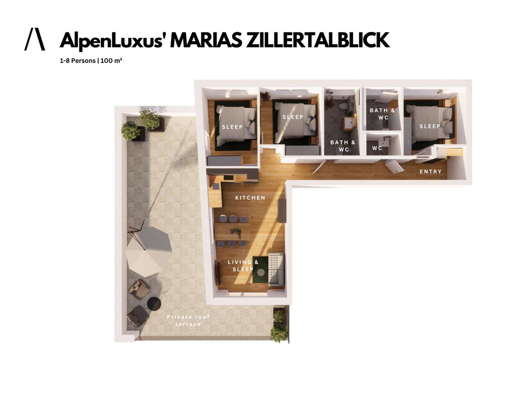 Alpenluxus Presents - Marias Zillertalblick With Roof Terrace, 3 Bedrooms & Parking Space Шлиттерс Экстерьер фото